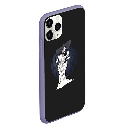 Чехол iPhone 11 Pro матовый Resident Evil Lady Dimitrescu / 3D-Серый – фото 2