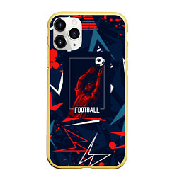 Чехол iPhone 11 Pro матовый ФУТБОЛ, цвет: 3D-желтый