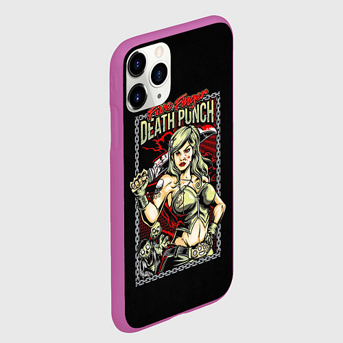 Чехол iPhone 11 Pro матовый FFDP Girl / 3D-Фиолетовый – фото 2