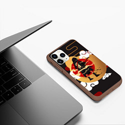 Чехол iPhone 11 Pro матовый Ниндзя Япония, цвет: 3D-коричневый — фото 2