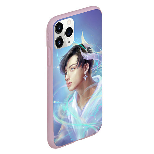 Чехол iPhone 11 Pro матовый Jeon BTS / 3D-Розовый – фото 2