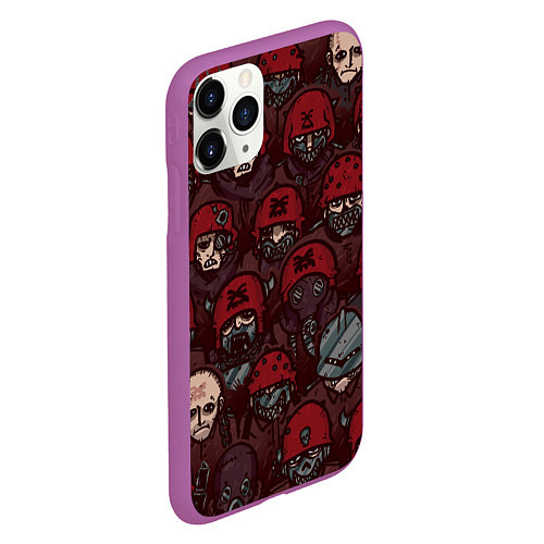 Чехол iPhone 11 Pro матовый BLOODPACT / 3D-Фиолетовый – фото 2