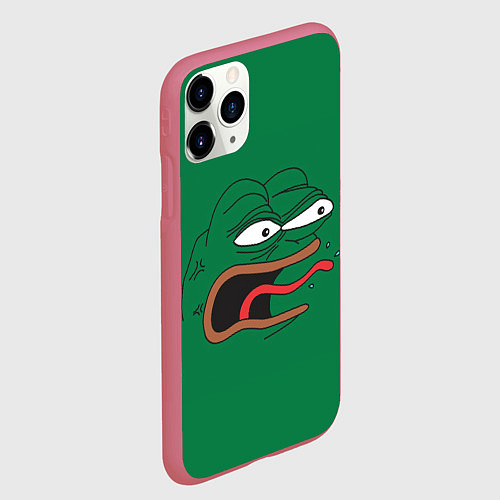 Чехол iPhone 11 Pro матовый Pepe skin / 3D-Малиновый – фото 2