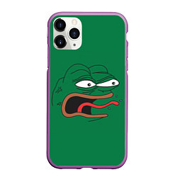 Чехол iPhone 11 Pro матовый Pepe skin, цвет: 3D-фиолетовый