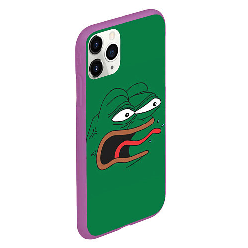 Чехол iPhone 11 Pro матовый Pepe skin / 3D-Фиолетовый – фото 2