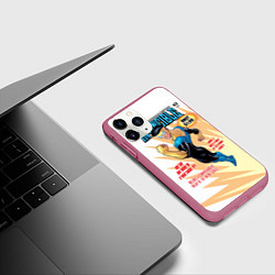 Чехол iPhone 11 Pro матовый НЕУЯЗВИМЫЙ INVINCIBLE, цвет: 3D-малиновый — фото 2