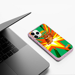 Чехол iPhone 11 Pro матовый BTD6 Pat Fusty, цвет: 3D-розовый — фото 2