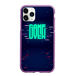 Чехол iPhone 11 Pro матовый Game Over, цвет: 3D-фиолетовый