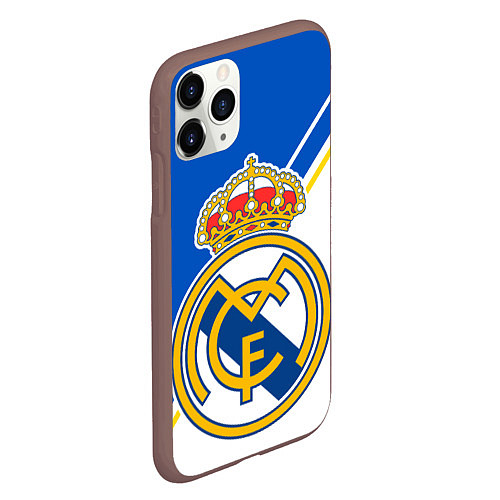 Чехол iPhone 11 Pro матовый REAL MADRID РЕАЛ МАДРИД / 3D-Коричневый – фото 2