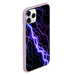 Чехол iPhone 11 Pro матовый НЕОНОВАЯ МОЛНИЯ ГРОЗА, цвет: 3D-розовый — фото 2