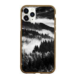 Чехол iPhone 11 Pro матовый ТУМАННЫЙ ЛЕС МРАЧНЫЙ ЛЕС, цвет: 3D-коричневый