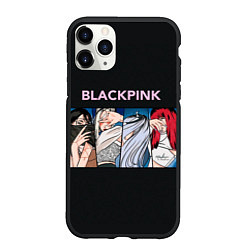 Чехол iPhone 11 Pro матовый Hide eyes Blackpink, цвет: 3D-черный