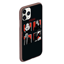 Чехол iPhone 11 Pro матовый BLACKPINK Red and black, цвет: 3D-коричневый — фото 2