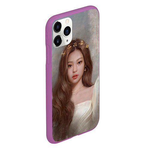 Чехол iPhone 11 Pro матовый Дженни маслом / 3D-Фиолетовый – фото 2