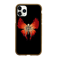 Чехол iPhone 11 Pro матовый Butterfly Skeleton