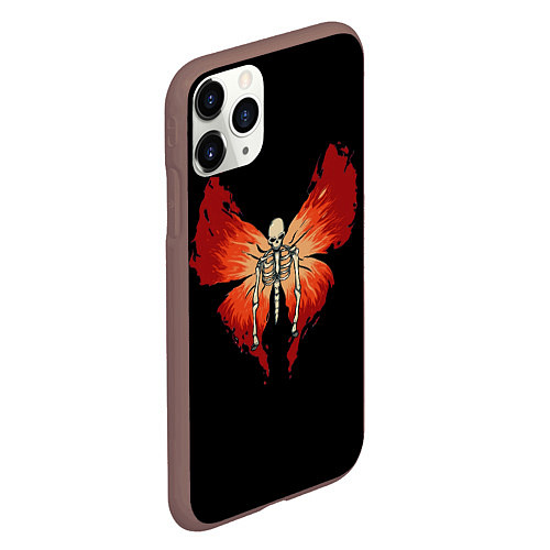 Чехол iPhone 11 Pro матовый Butterfly Skeleton / 3D-Коричневый – фото 2