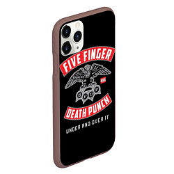 Чехол iPhone 11 Pro матовый Five Finger Death Punch 5FDP, цвет: 3D-коричневый — фото 2