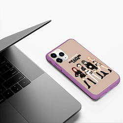 Чехол iPhone 11 Pro матовый Kill this love, цвет: 3D-фиолетовый — фото 2