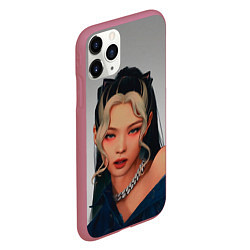Чехол iPhone 11 Pro матовый Hot Jennie, цвет: 3D-малиновый — фото 2