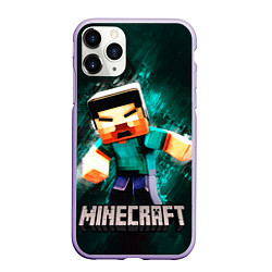 Чехол iPhone 11 Pro матовый MINECRAFT, цвет: 3D-светло-сиреневый