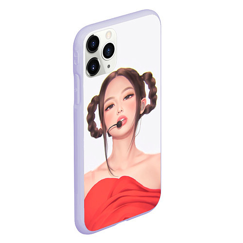 Чехол iPhone 11 Pro матовый Sweet Jannie / 3D-Светло-сиреневый – фото 2