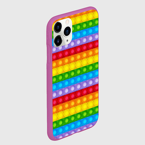 Чехол iPhone 11 Pro матовый Pop It / 3D-Фиолетовый – фото 2