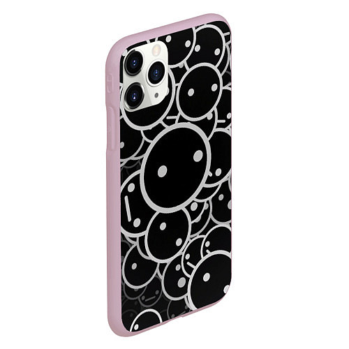 Чехол iPhone 11 Pro матовый Smile Texture / 3D-Розовый – фото 2