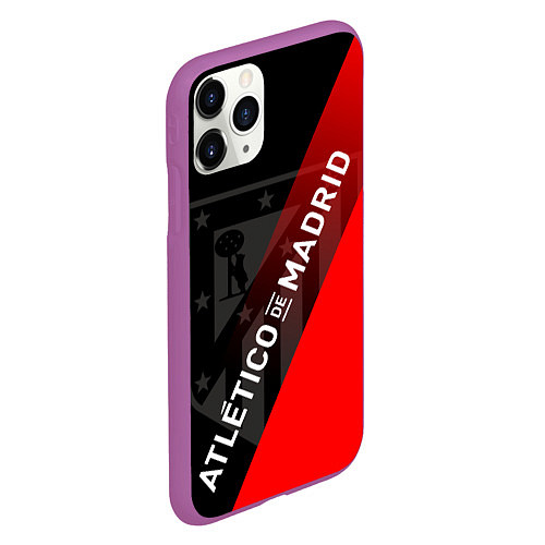 Чехол iPhone 11 Pro матовый АТЛЕТИКО МАДРИД ATLETICO / 3D-Фиолетовый – фото 2