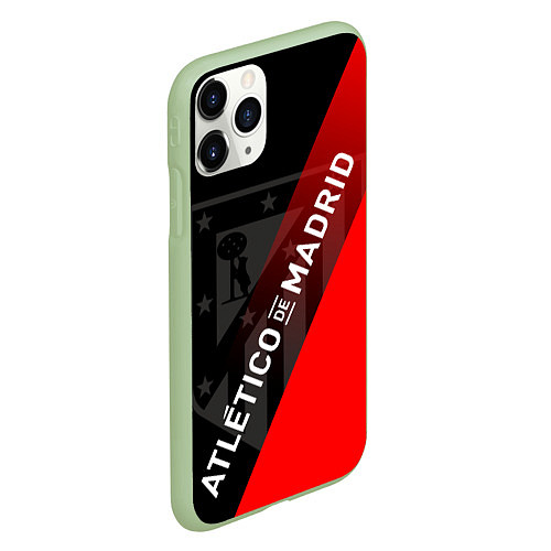 Чехол iPhone 11 Pro матовый АТЛЕТИКО МАДРИД ATLETICO / 3D-Салатовый – фото 2