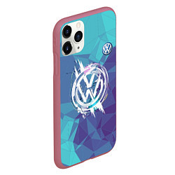 Чехол iPhone 11 Pro матовый VOLKSWAGEN, цвет: 3D-малиновый — фото 2