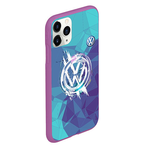 Чехол iPhone 11 Pro матовый VOLKSWAGEN / 3D-Фиолетовый – фото 2