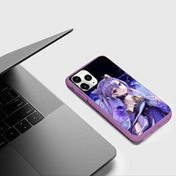 Чехол iPhone 11 Pro матовый КЭ ЦИН - Genshin Impact, цвет: 3D-фиолетовый — фото 2