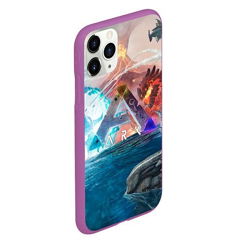 Чехол iPhone 11 Pro матовый Ark battelfield / 3D-Фиолетовый – фото 2