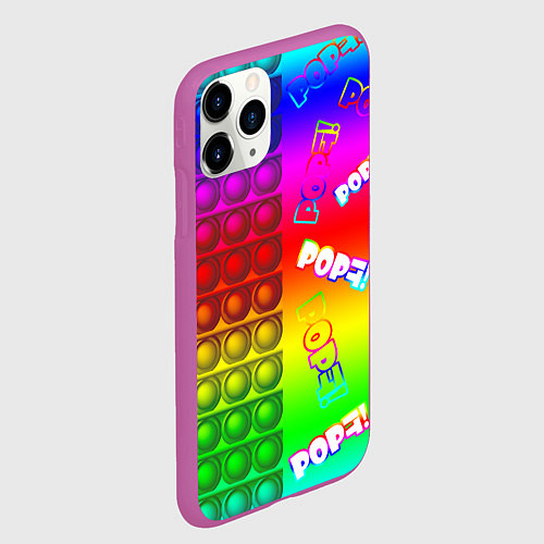 Чехол iPhone 11 Pro матовый POP it! / 3D-Фиолетовый – фото 2