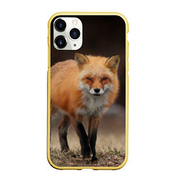 Чехол iPhone 11 Pro матовый Хитрая лисица, цвет: 3D-желтый
