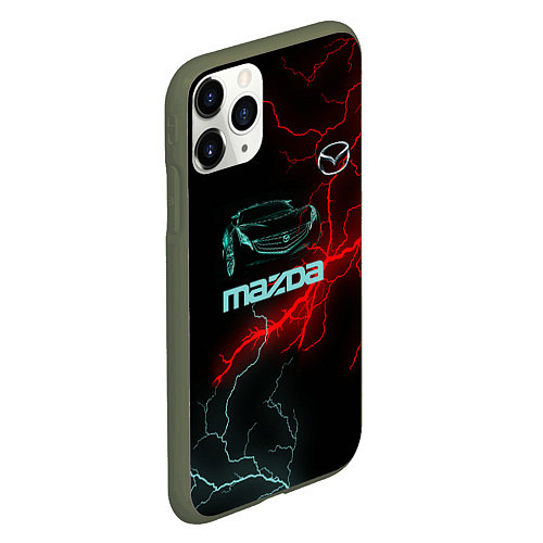 Чехол iPhone 11 Pro матовый Mazda / 3D-Темно-зеленый – фото 2