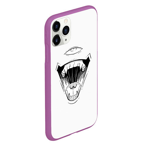 Чехол iPhone 11 Pro матовый Sukunas Laugh / 3D-Фиолетовый – фото 2