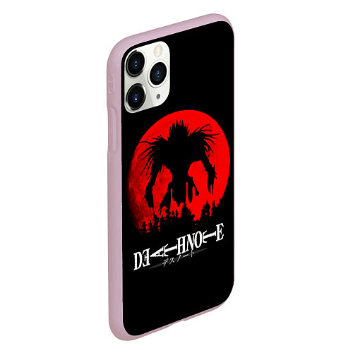 Чехол iPhone 11 Pro матовый Death Note Рюк в ночи / 3D-Розовый – фото 2