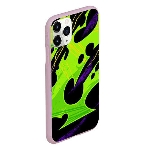 Чехол iPhone 11 Pro матовый КИСЛОТНАЯ ОРГАНИКА НЕОНОВАЯ / 3D-Розовый – фото 2