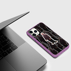 Чехол iPhone 11 Pro матовый Роберт Паттинсон Мем, цвет: 3D-фиолетовый — фото 2