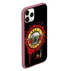 Чехол iPhone 11 Pro матовый GUNS N ROSES, цвет: 3D-малиновый — фото 2