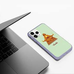 Чехол iPhone 11 Pro матовый The Dude meditation, цвет: 3D-светло-сиреневый — фото 2