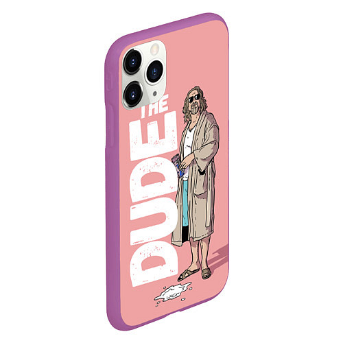 Чехол iPhone 11 Pro матовый The Real Dude / 3D-Фиолетовый – фото 2