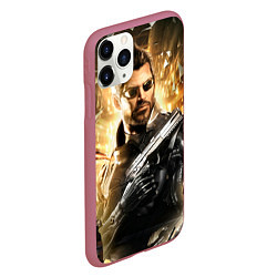 Чехол iPhone 11 Pro матовый Adam Jensen, цвет: 3D-малиновый — фото 2