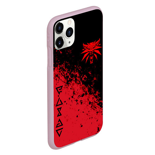 Чехол iPhone 11 Pro матовый THE WITCHER 3 / 3D-Розовый – фото 2