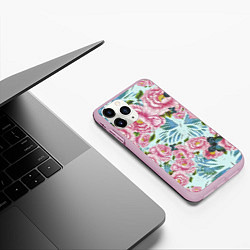 Чехол iPhone 11 Pro матовый Фантазия, цвет: 3D-розовый — фото 2