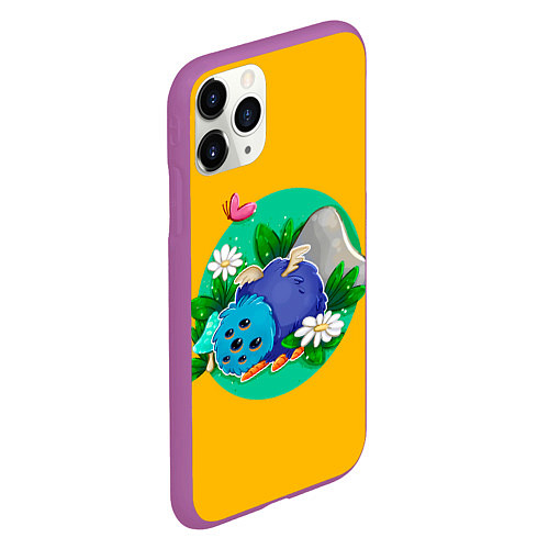 Чехол iPhone 11 Pro матовый Милый Гломмер / 3D-Фиолетовый – фото 2