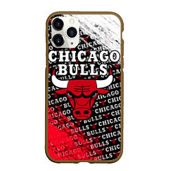 Чехол iPhone 11 Pro матовый CHICAGO BULLS 6, цвет: 3D-коричневый