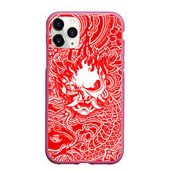 Чехол iPhone 11 Pro матовый Samurai, цвет: 3D-малиновый