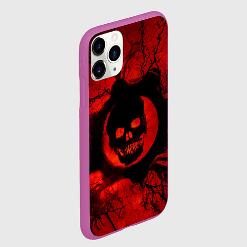 Чехол iPhone 11 Pro матовый Gears of hart / 3D-Фиолетовый – фото 2